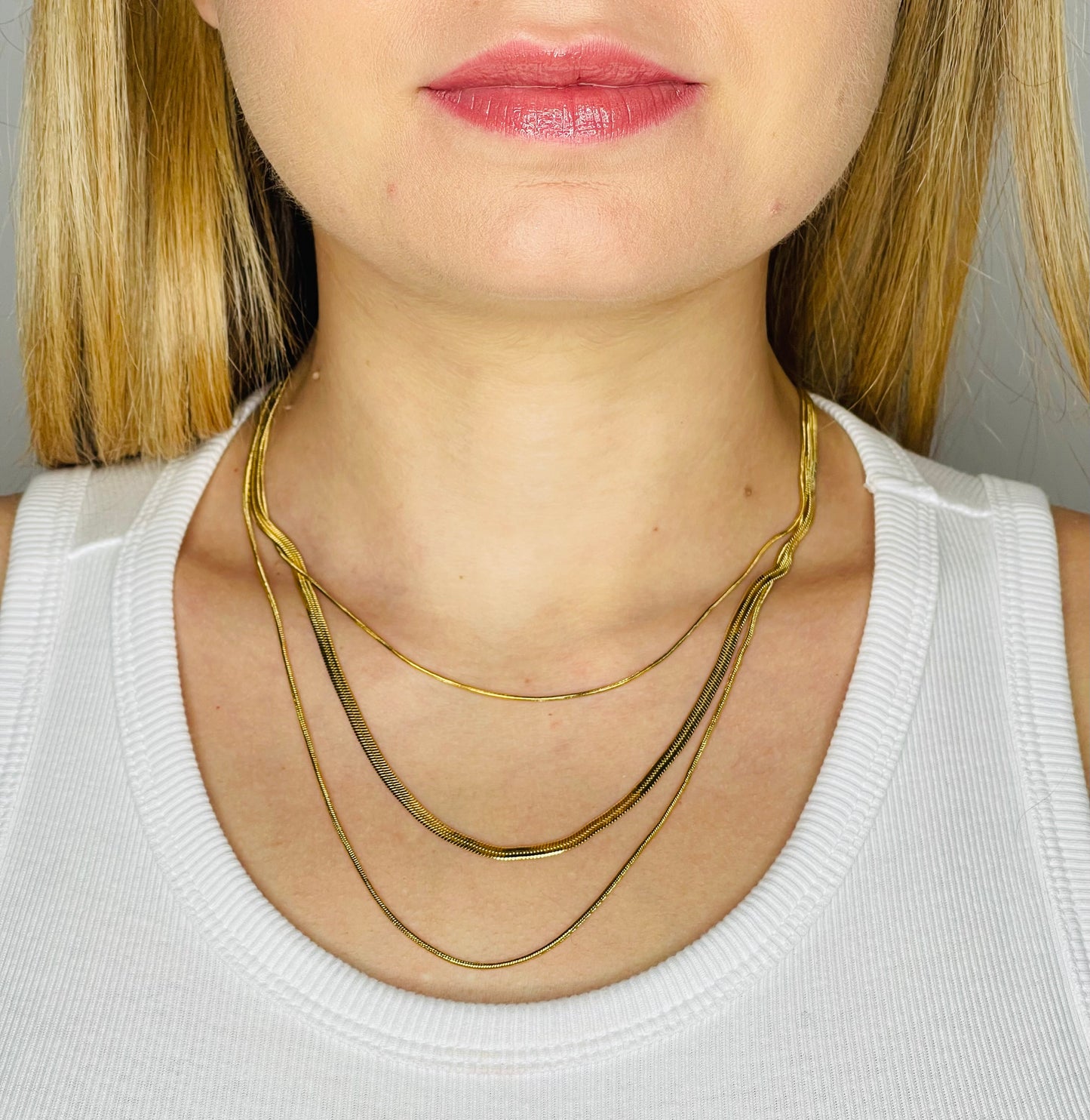 collana multifilo colore oro