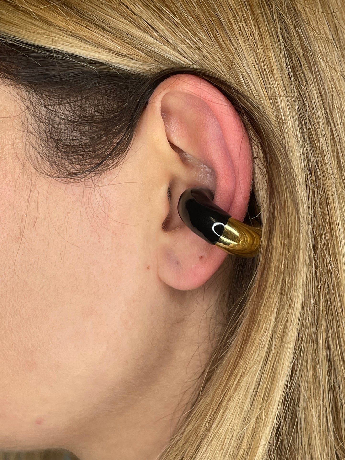 ear cuff bold duo marrone/nero