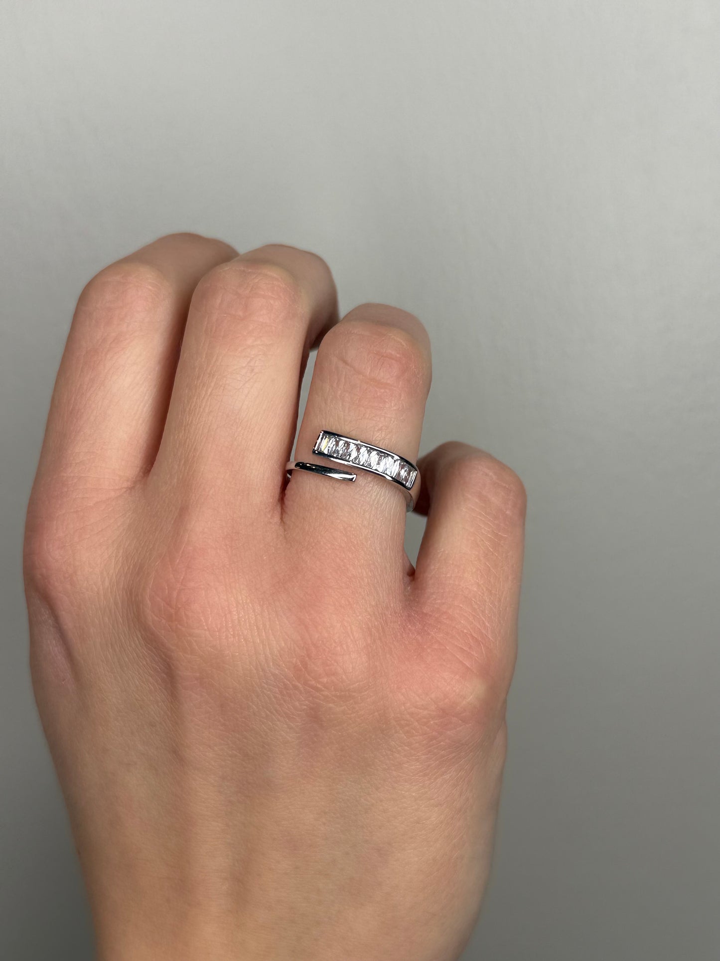 Anello BAGUETTE QUADRATO ARGENTO