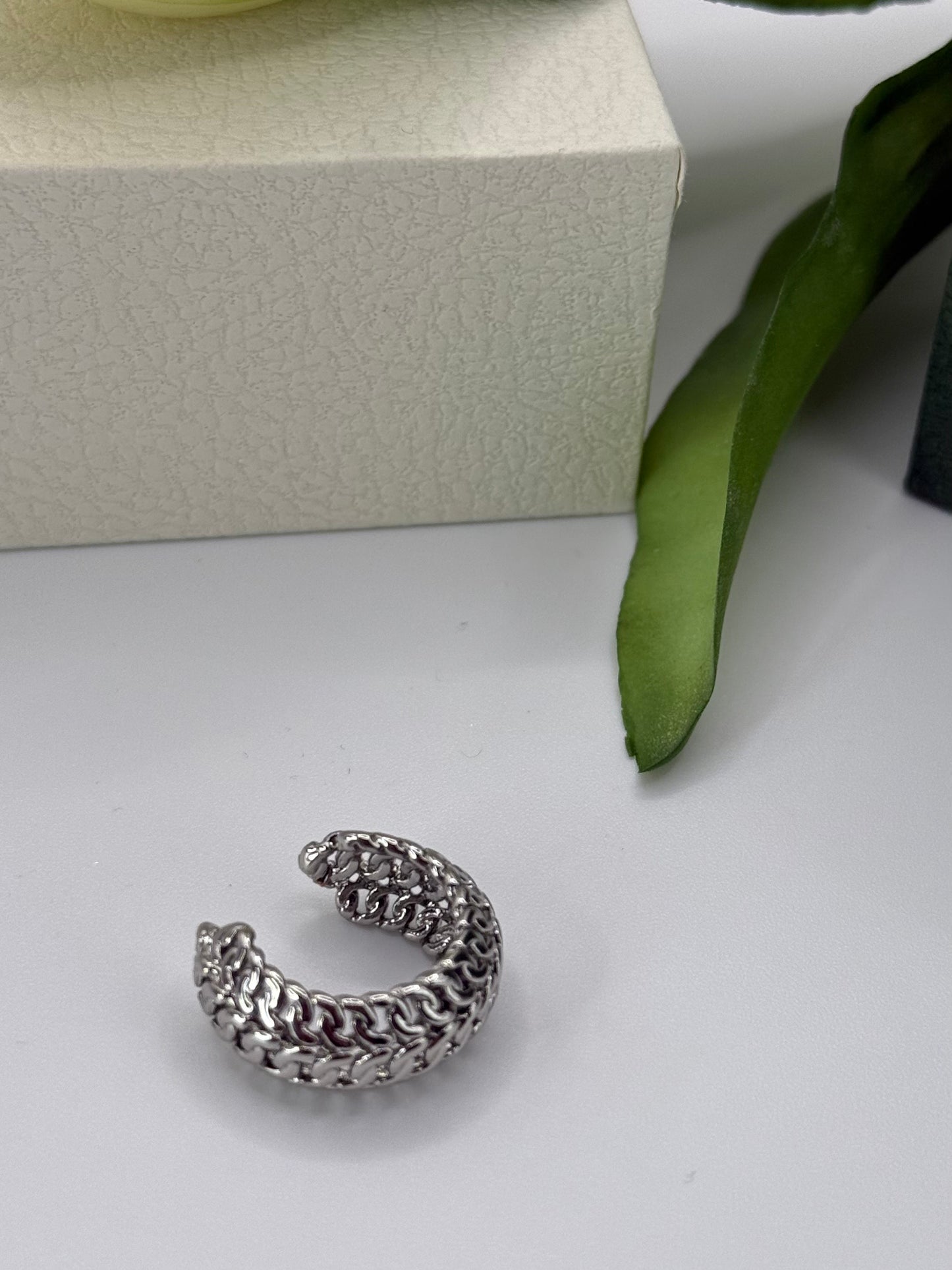CUFF INTRECCIATO ARGENTO
