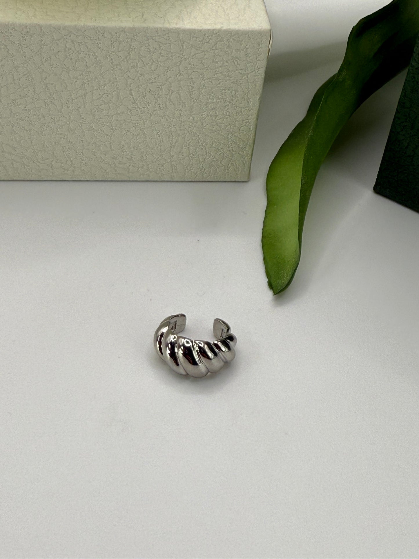 CUFF MINI TORCION ARGENTO.