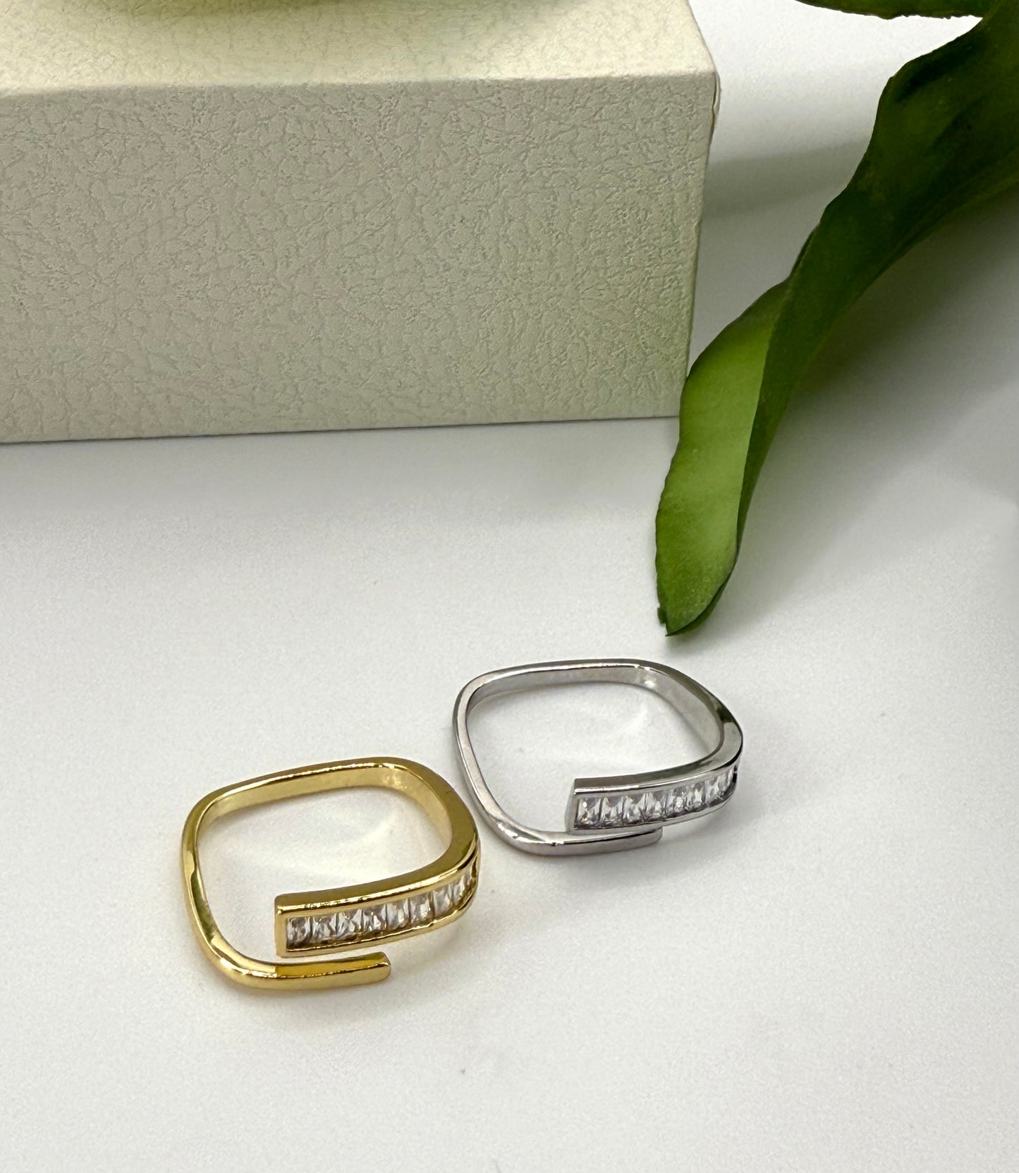 Anello BAGUETTE QUADRATO ARGENTO