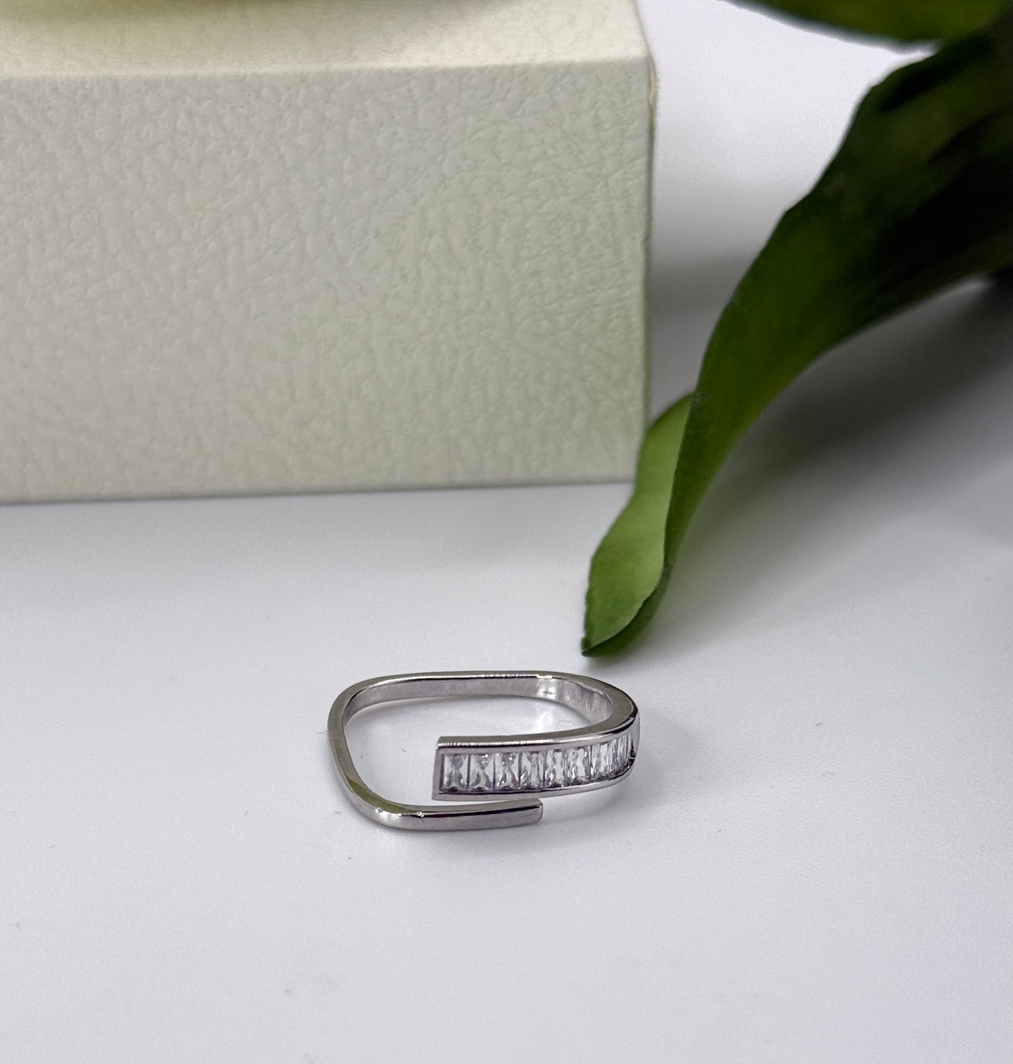 Anello BAGUETTE QUADRATO ARGENTO