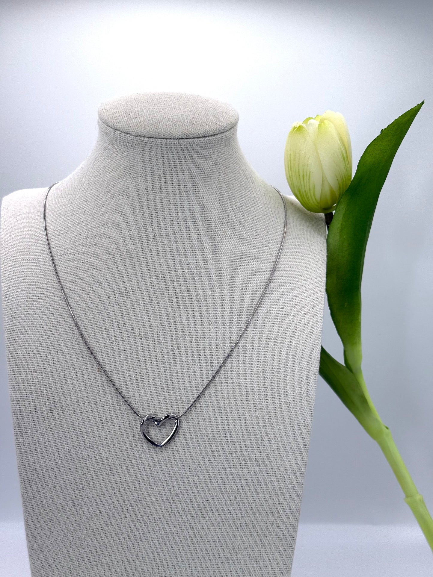 Collana CUORE FLUIDO ARGENTO