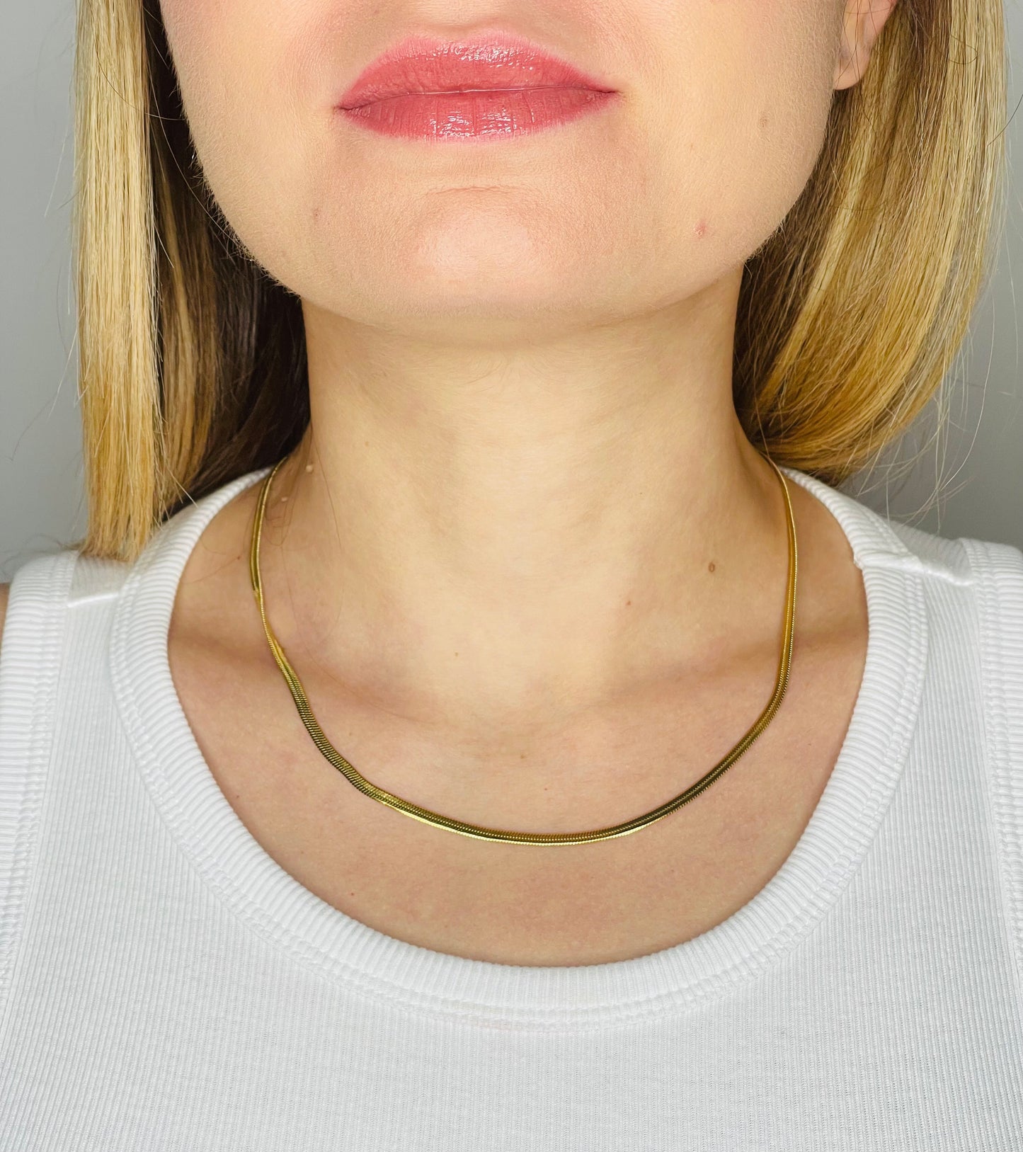 Collana SNAKE PIATTA GOLD