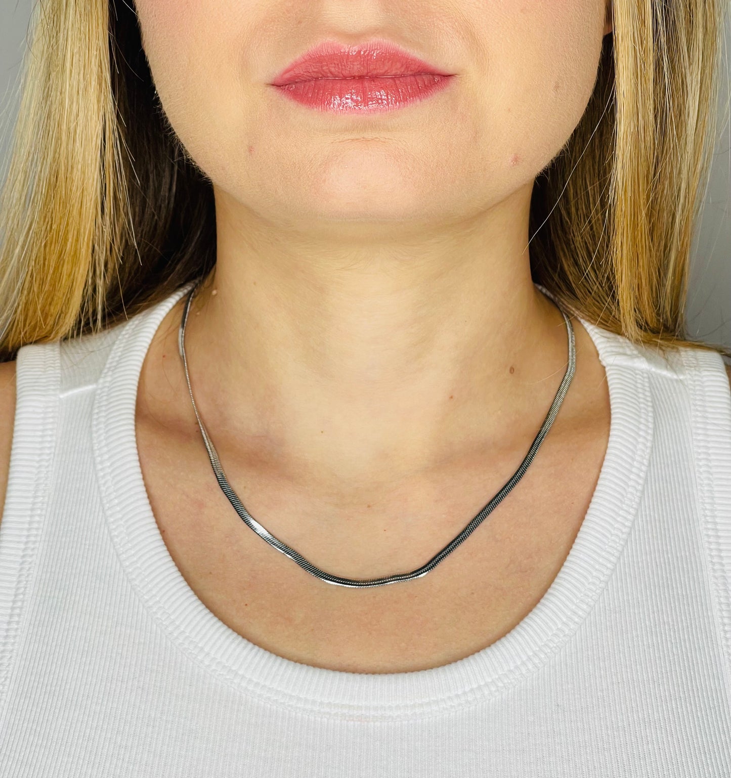 Collana SNAKE PIATTA silver