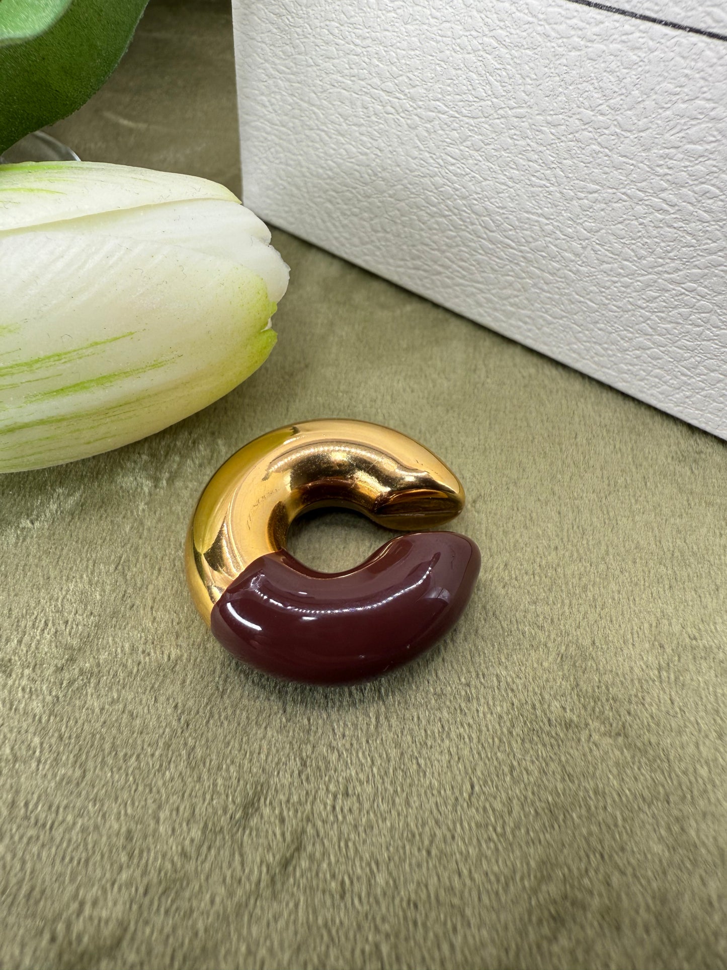 ear cuff bold duo marrone/nero