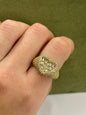 anello cuore brillantini e zirconi