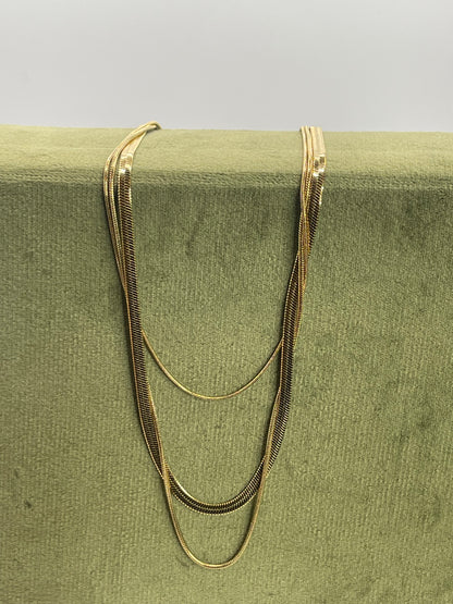collana multifilo colore oro