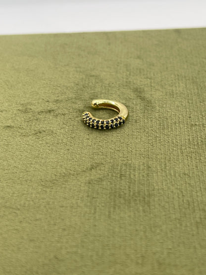 EAR CUFF ZIRCONI NERO.