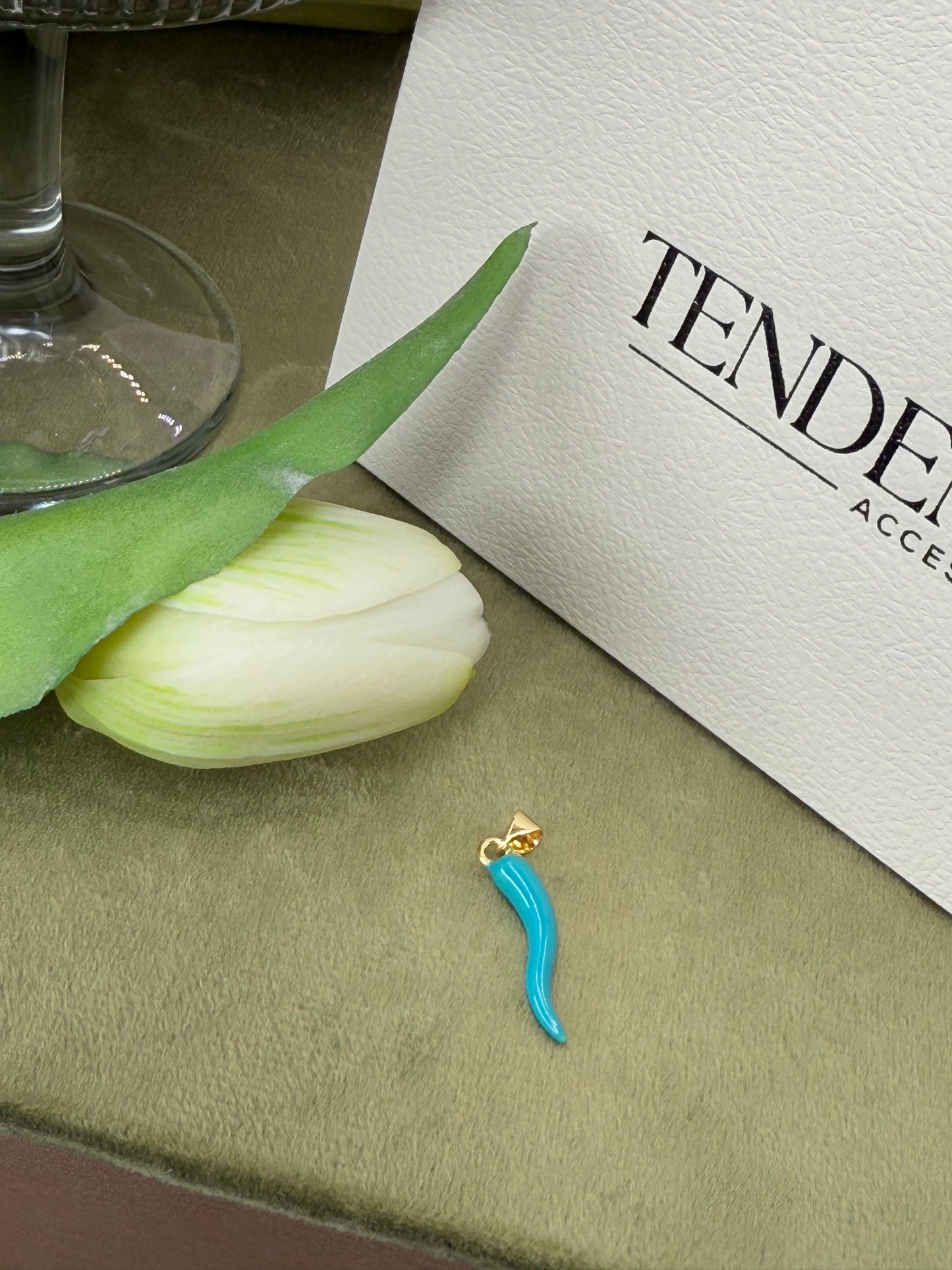 Cornetto verde ottanio