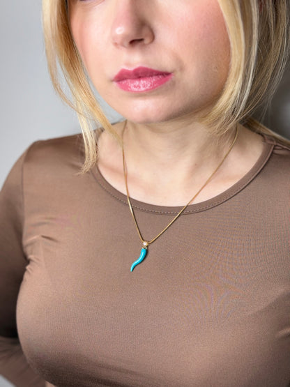 Cornetto verde ottanio