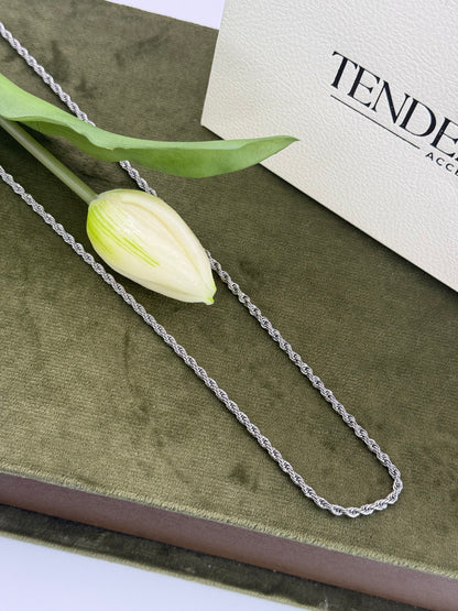Collana Torcion small silver