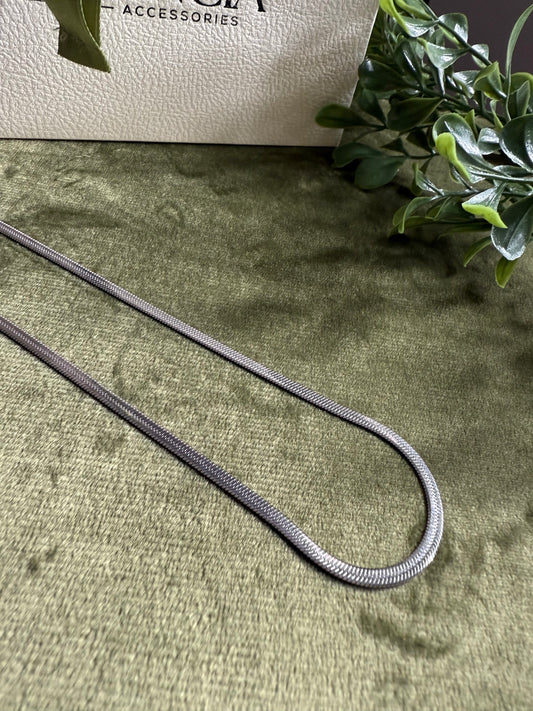 Collana SNAKE PIATTA silver