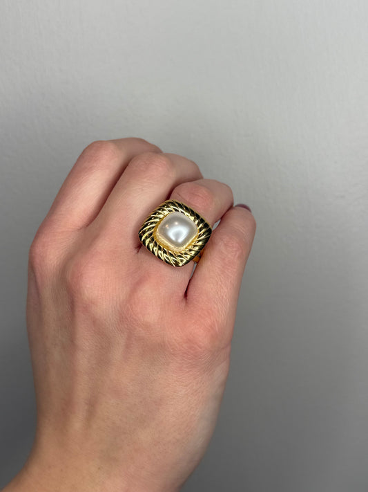 Anello PERLA QUADRATO