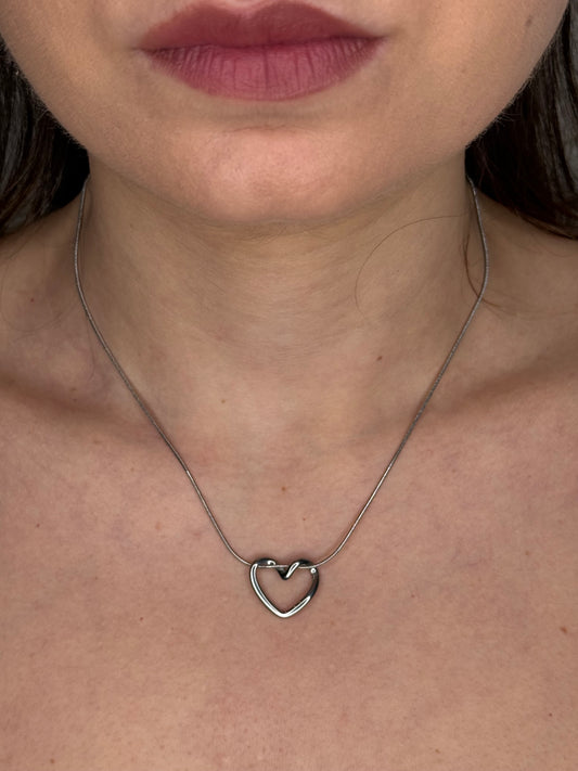Collana CUORE FLUIDO ARGENTO