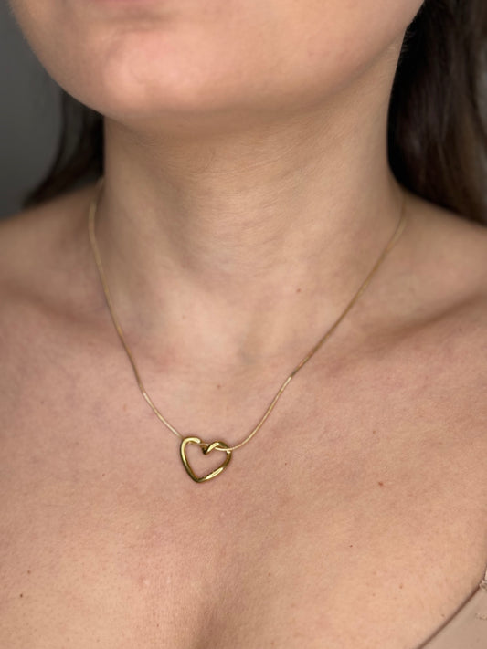 Collana CUORE FLUIDO ORO