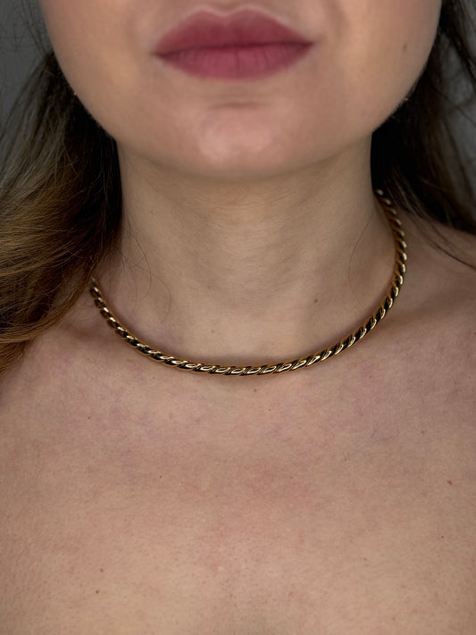 CHOKER TORCION ORO
