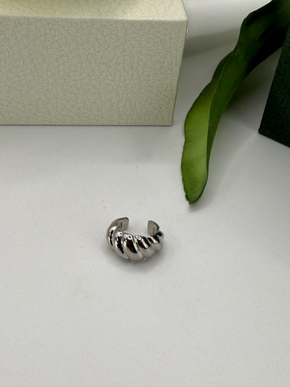 CUFF MINI TORCION ARGENTO.