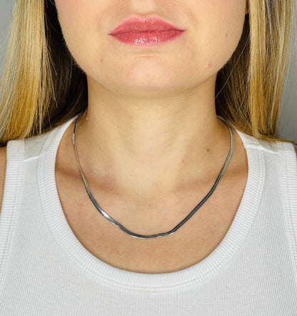 Collana SNAKE PIATTA silver