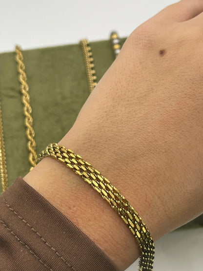 bracciale maglia oro