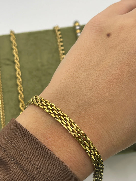 bracciale maglia oro