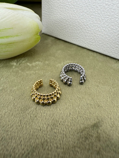 EARCUFF BALLS silver  e gold